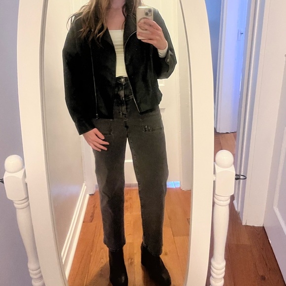 Faux leather bomber jacket - Picture 4 of 5